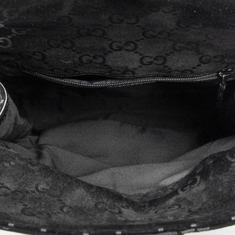 Gucci Jackie Backpack   in Black Monogram Suede Leather - Picture 7 of 7